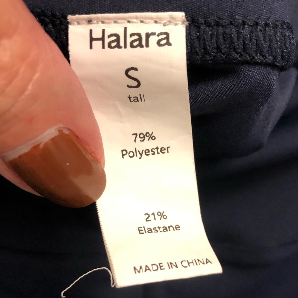 HALARA Flare Pants Navy Blue Size Small Tall - Picture 6 of 7